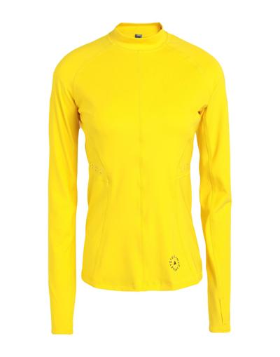 Shop Adidas By Stella Mccartney Asmc Tpr Ls Woman T-shirt Yellow Size Xs Recycled Polyester, Elastane