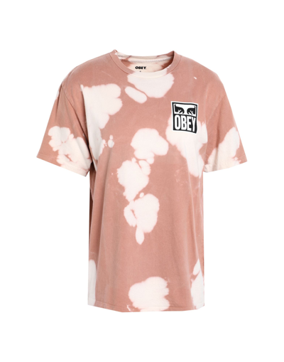 Shop Obey Woman T-shirt Pastel Pink Size M Cotton