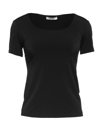 Shop Fracomina Woman T-shirt Black Size L Polyester, Elastane