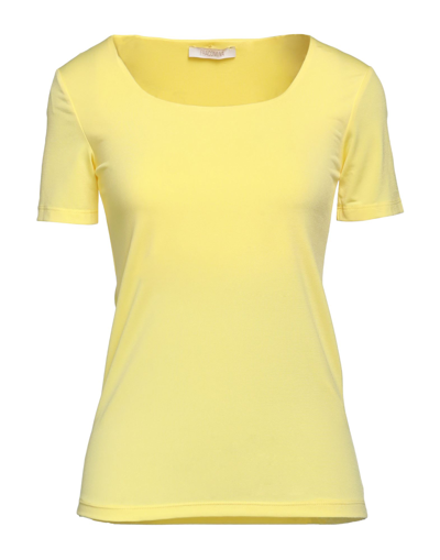 Shop Fracomina Woman T-shirt Yellow Size L Polyester, Elastane