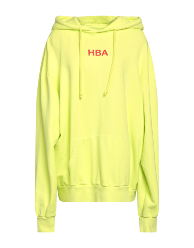 Shop Hood By Air Hba  Man Sweatshirt Acid Green Size Xl Cotton, Elastane