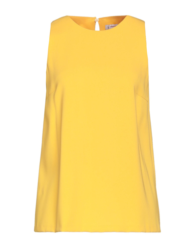 Shop Alberto Biani Woman Top Yellow Size 4 Triacetate, Polyester