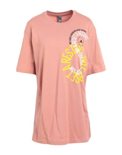 Shop Adidas By Stella Mccartney Asmc T-shirt Woman T-shirt Pastel Pink Size S Organic Cotton