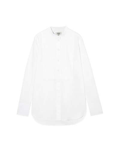 Shop Cos Woman Shirt White Size 14 Cotton