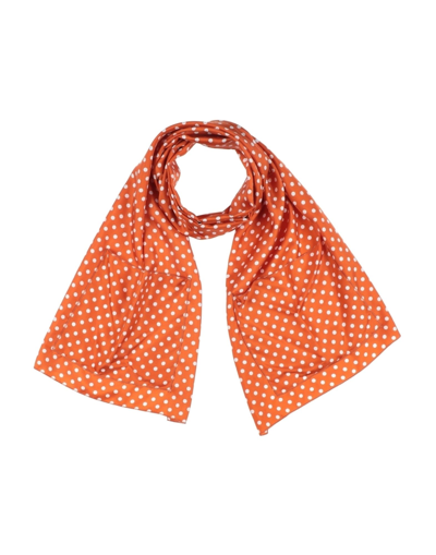 Shop Stephan Janson Woman Scarf Orange Size - Silk