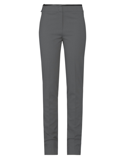 Shop Emporio Armani Woman Pants Grey Size 12 Virgin Wool, Elastane, Polyester