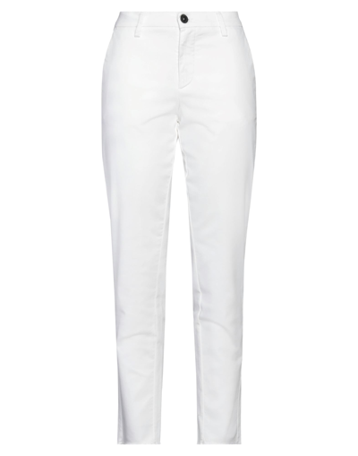 Shop 2w2m Woman Pants White Size 29 Cotton, Elastane