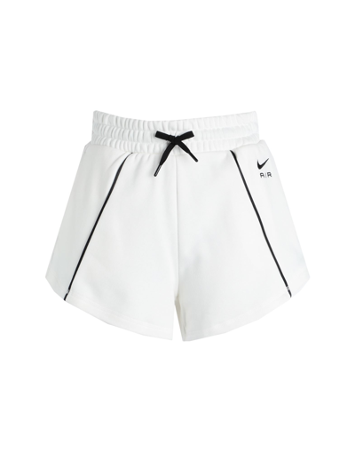 Nike Air Women's Fleece Shorts Woman Shorts & Bermuda Shorts White Size L Cotton, Polyester In White
