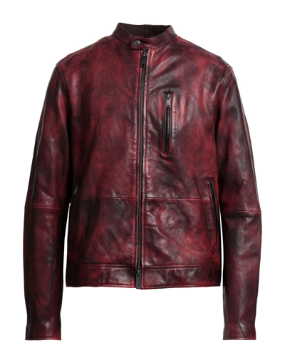 Shop John Varvatos Jackets In Maroon