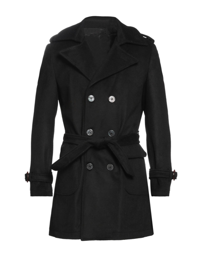 Shop Neill Katter Man Coat Black Size 38 Wool, Polyester