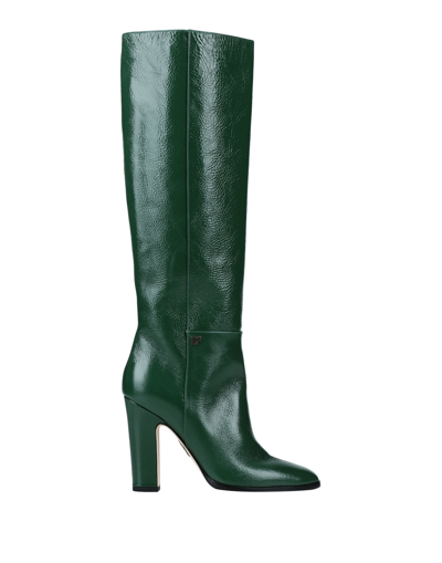 Shop Dsquared2 Woman Boot Dark Green Size 6 Calfskin