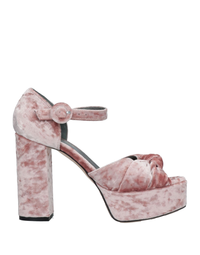 Shop Anna F . Woman Sandals Pastel Pink Size 7.5 Textile Fibers