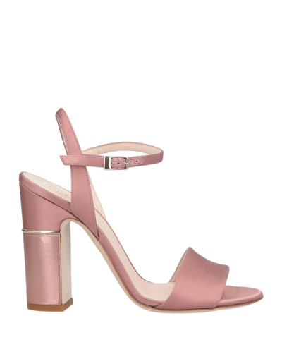Shop Pollini Woman Sandals Pastel Pink Size 7 Textile Fibers