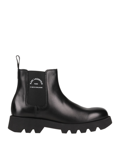 Shop Karl Lagerfeld Terra Firma Mid Gore Boot Man Ankle Boots Black Size 8 Calfskin