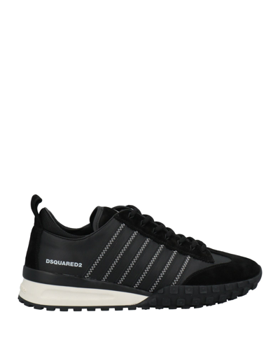 Shop Dsquared2 Man Sneakers Black Size 9 Calfskin