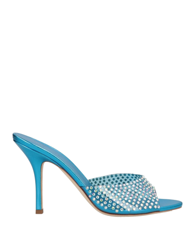 Shop Paris Texas Woman Sandals Azure Size 6 Pvc - Polyvinyl Chloride In Blue