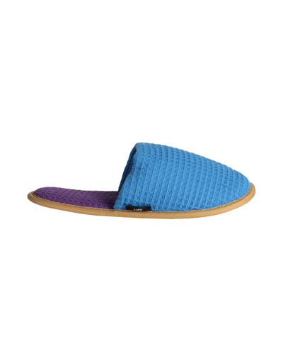 Shop Hay One Size Waffle Slippers Woman Slippers Blue Size Onesize Cotton, Polyester