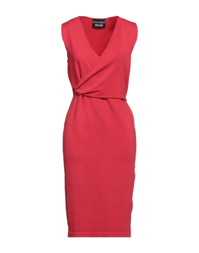 Shop Boutique Moschino Woman Midi Dress Red Size 10 Textile Fibers