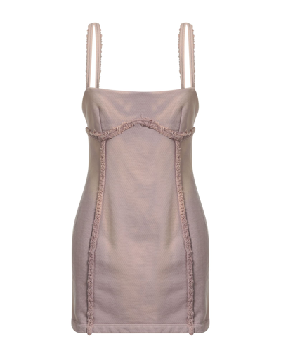 Off-white Woman Short Dress Pastel Pink Size 0 Cotton In Pink