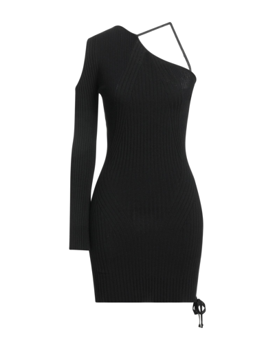 Shop Adamo Andrea Adamo Andreādamo Woman Mini Dress Black Size M Viscose, Polyester, Polyamide, Elastane