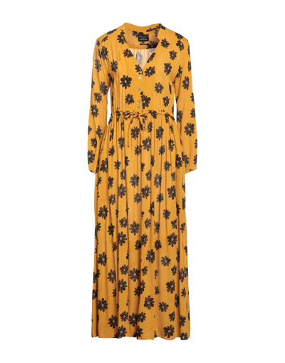 Shop Alessia Santi Woman Maxi Dress Ocher Size 8 Viscose, Wool In Yellow