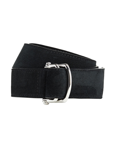 Shop 8 By Yoox Leather Belt With Rivets Man Belt Black Size S Soft Leather