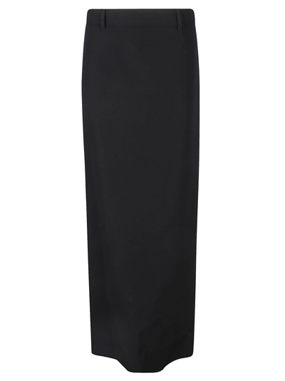 Shop Balenciaga Straight Zip Skirt In Black