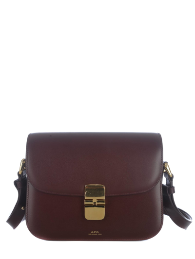 A.p.c. Bag Grace Small In Smooth Leather In Tortora