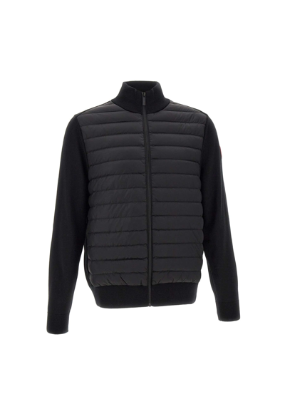 Shop Canada Goose Jacket Hybridge Knit Packable In Black