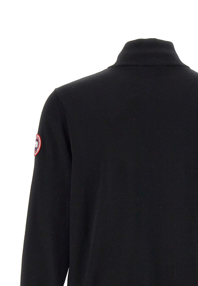 Shop Canada Goose Jacket Hybridge Knit Packable In Black