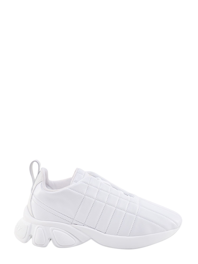 Shop Burberry Classic Sneakers In White