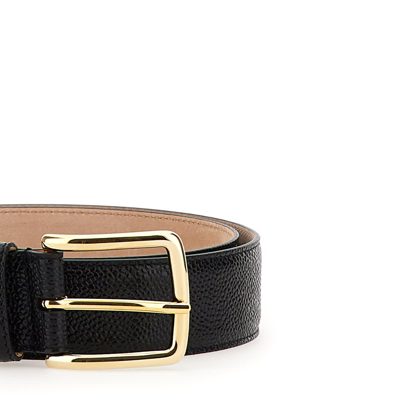 Shop Thom Browne Leather Belt In Black