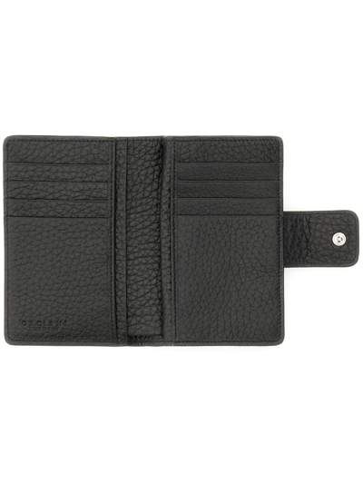 Shop Orciani Leather Wallet In Nero