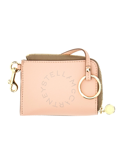 Shop Stella Mccartney Wallet With Logo In Cipria