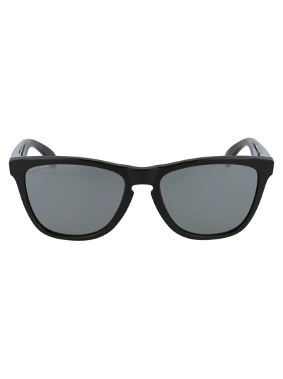 Shop Oakley Frogskins Sunglasses In 9013c4 Polished Black
