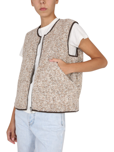Shop Ymc You Must Create Reversible Jackie Vest In Beige