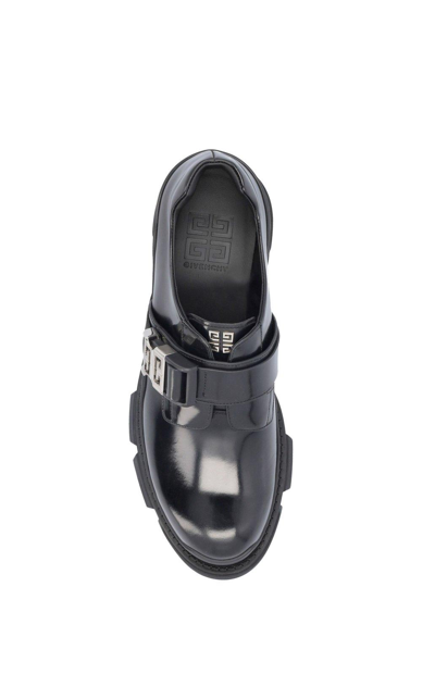 Shop Givenchy 4g Clip Buckle Derby Shoes In Nero