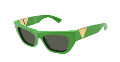 Shop Bottega Veneta Bv1177s-003 - Green Sunglasses