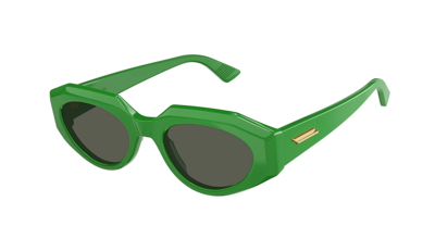 Shop Bottega Veneta Bv1031s-005 - Green Sunglasses