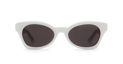 Shop Balenciaga Bb0230s-005 - White Sunglasses