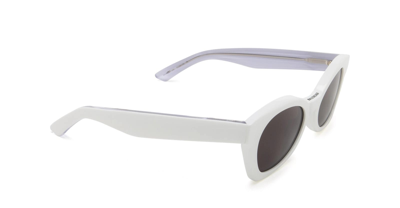 Shop Balenciaga Bb0230s-005 - White Sunglasses