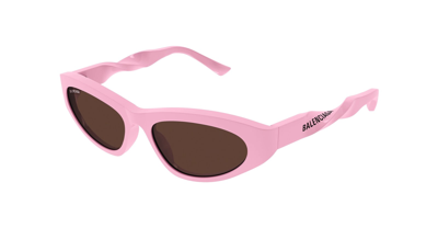 Shop Balenciaga Bb0207s-004 - Pink Sunglasses