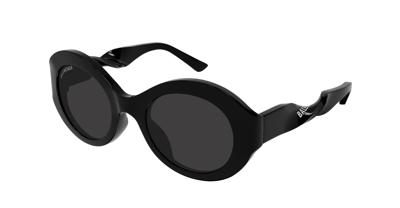 Shop Balenciaga Bb0208s-001 - Black Sunglasses