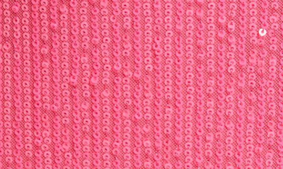 Shop Rotate Birger Christensen Sequin Mock Neck Sleeveless Minidress In Knockout Pink