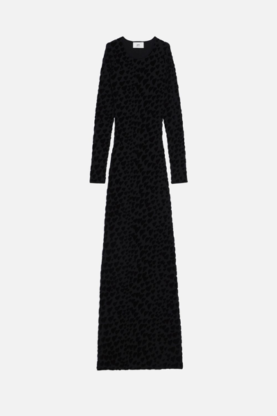 Shop Ami Alexandre Mattiussi Long Dress In Black