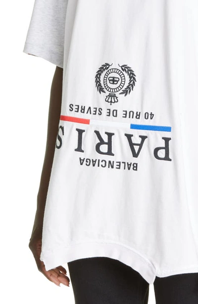 Balenciaga Speed Hunters Oversize Upside Down Graphic Tee In Mix Of White W