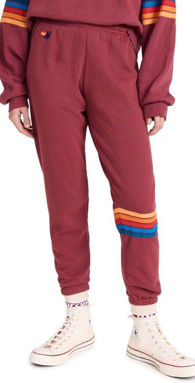 Shop Aviator Nation Rainbow Stitch Sweatpants