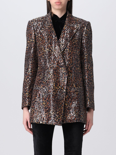 Shop Gcds Blazer  Woman Color Gold