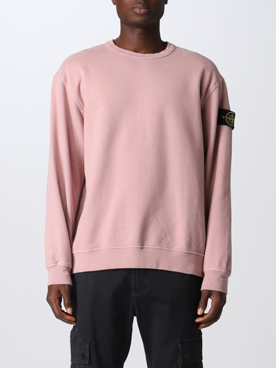 Shop Stone Island Sweatshirt  Men Color Blush Pink