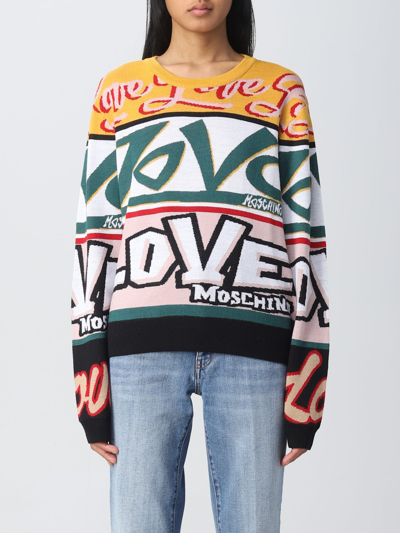 Shop Love Moschino Sweater  Woman Color Multicolor